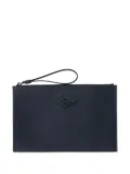 Doucal's Palmellato leather document pouch - Blue