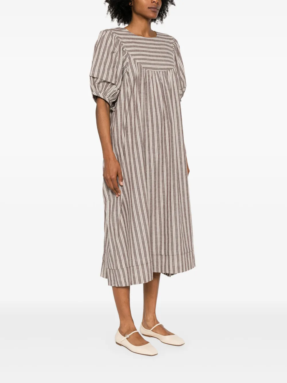 Cawley Studio Romy Midi Dress In Neutral