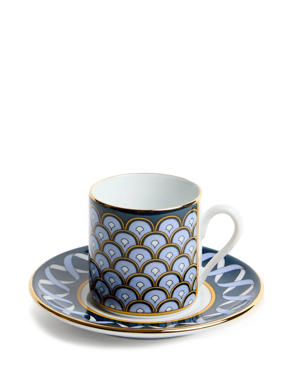 La Doublej Impero Tea Cups (set Of Two) In Blue