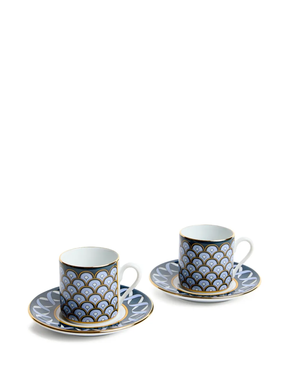 La Doublej Impero Tea Cups (set Of Two) In Blue