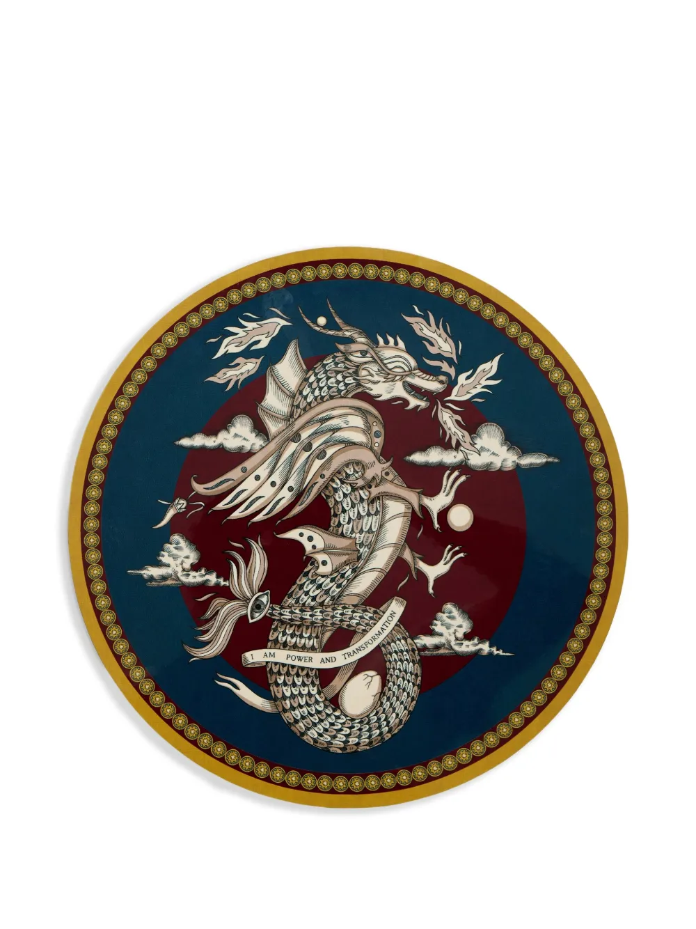 La DoubleJ The Dragon-print placemat | Blue | Image 1