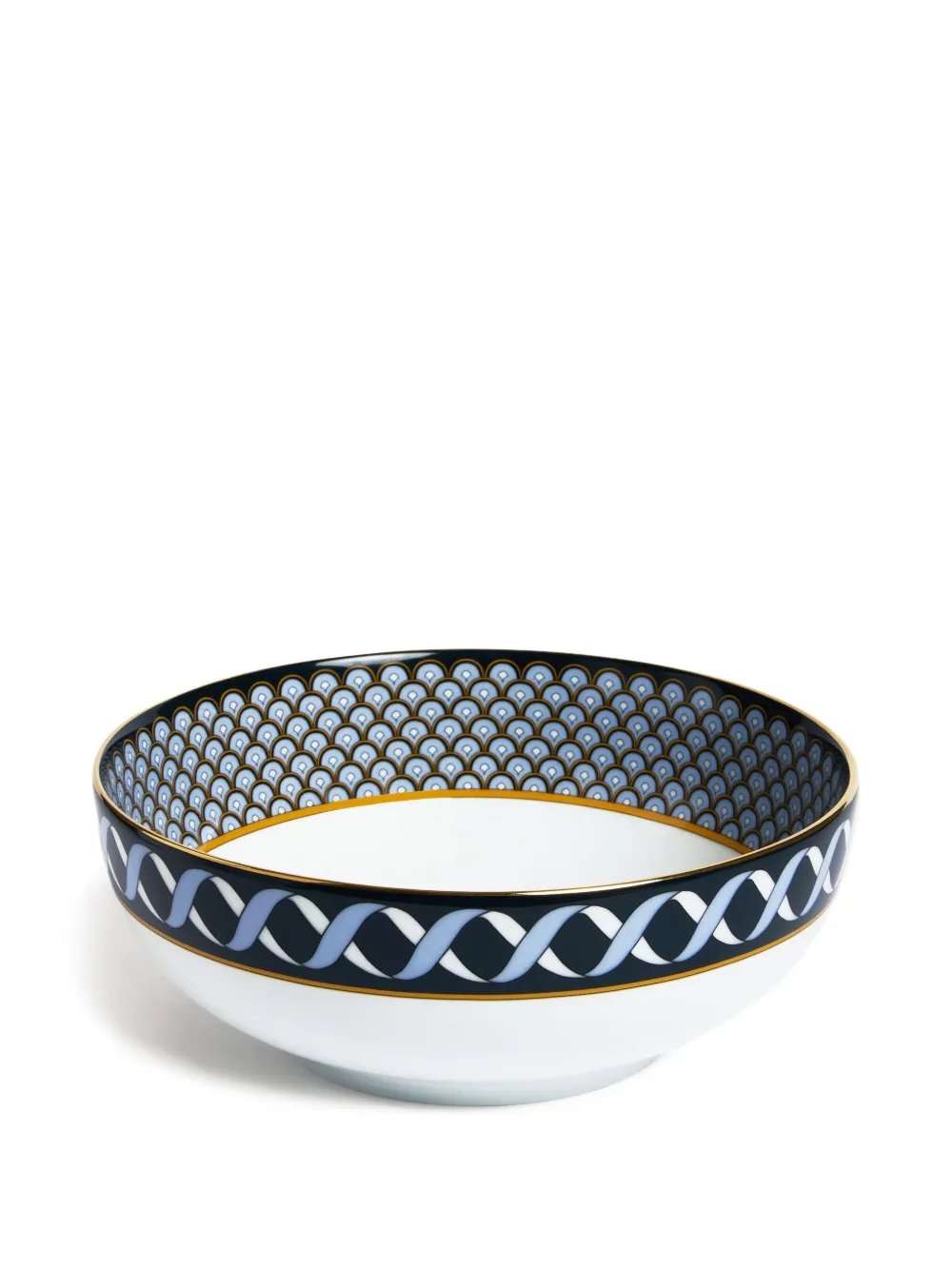 La DoubleJ decorative-patterned serving bowl (25cm) | White | Image 1