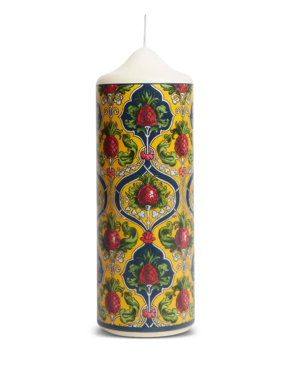 La DoubleJ Ananas-print pillar candle | Yellow | Image 1