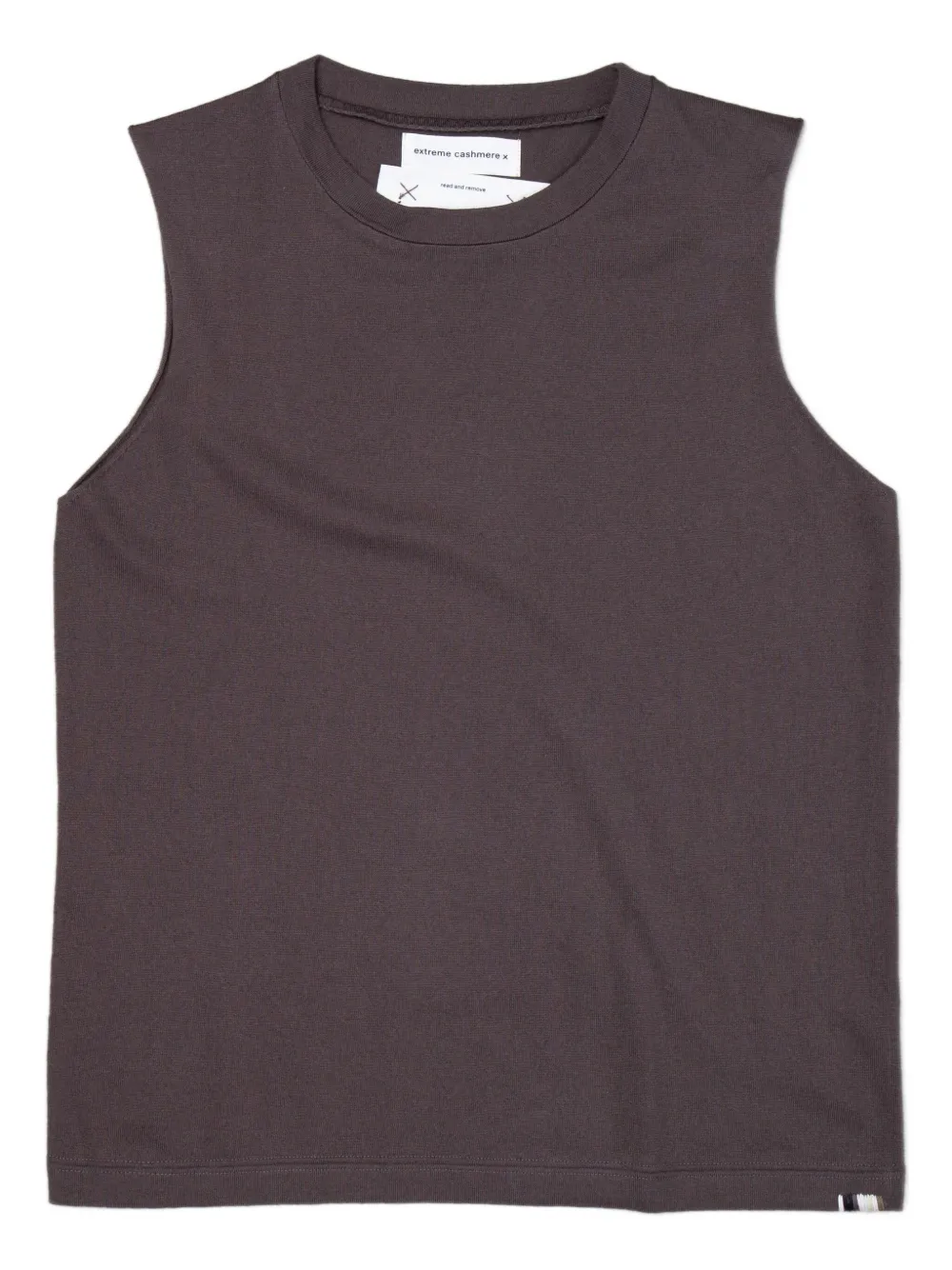 Extreme cashmere Nº 408 mouwloze jersey top Grijs