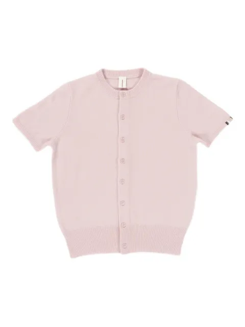 extreme cashmere Nº 399 short-sleeve button-up cardigan