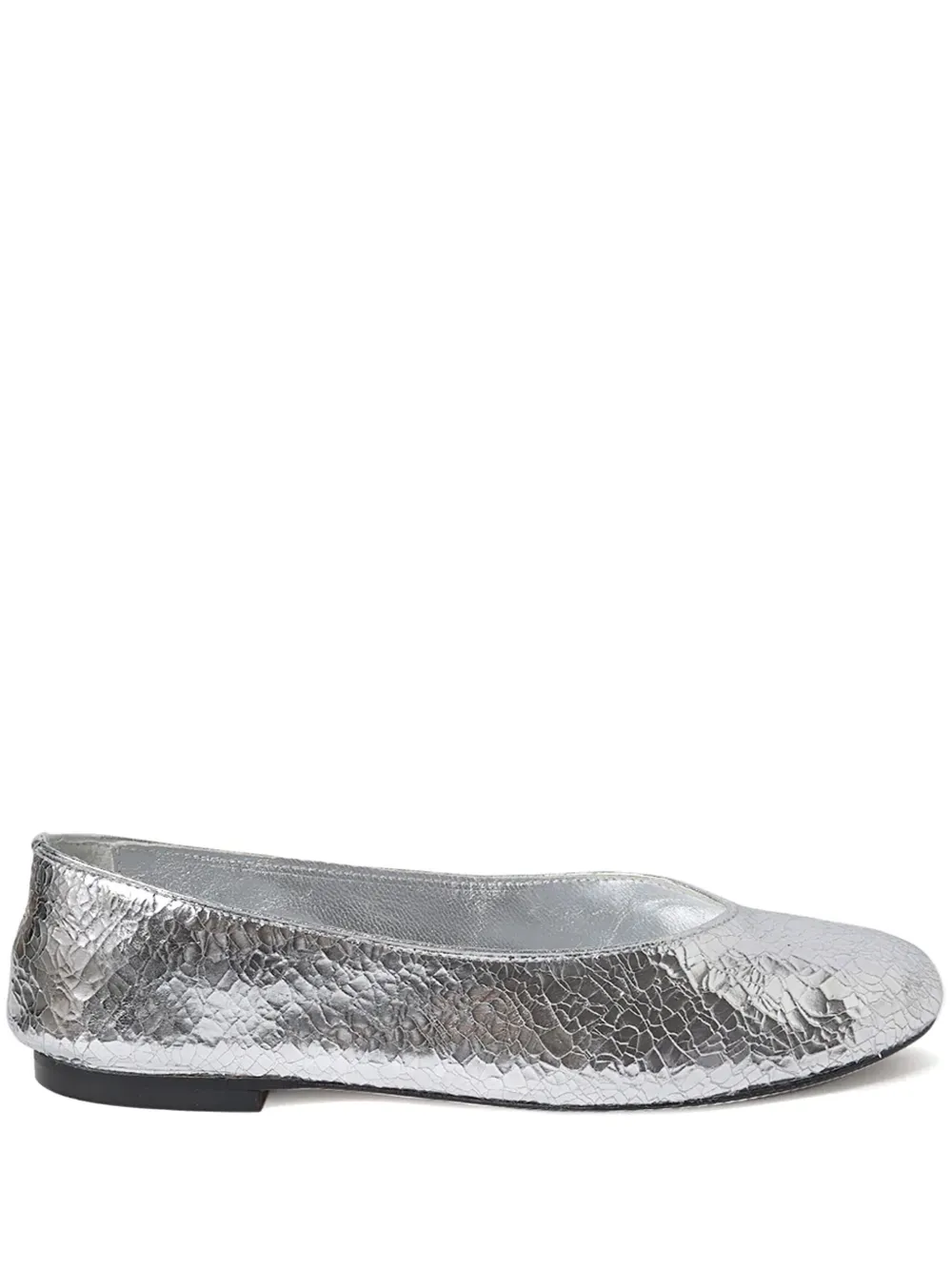 Gimaguas metallic-effect ballerina shoes Silver