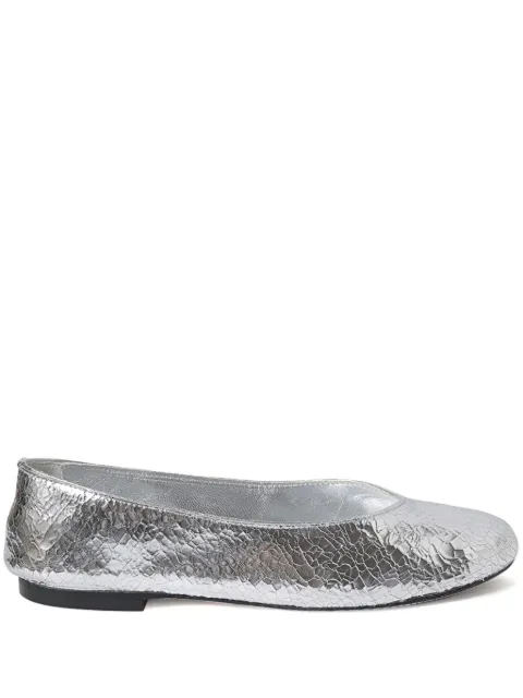 Gimaguas metallic-effect ballerina shoes