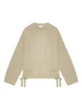 GANNI side-tie sweater - Green