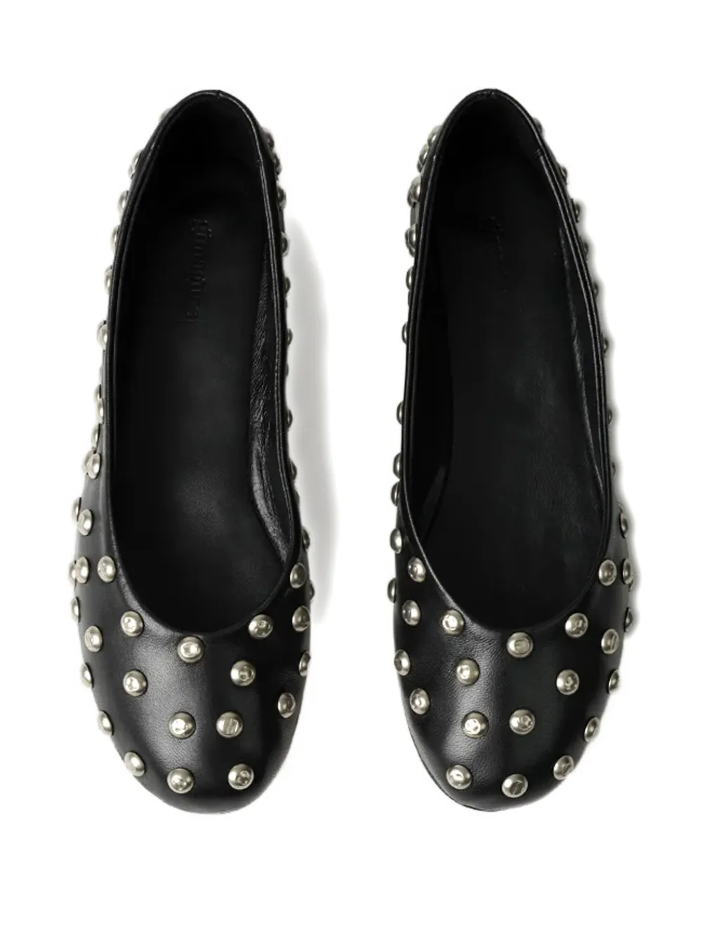 Shop Gimaguas Stud-embellished Ballerina Shoes In Schwarz