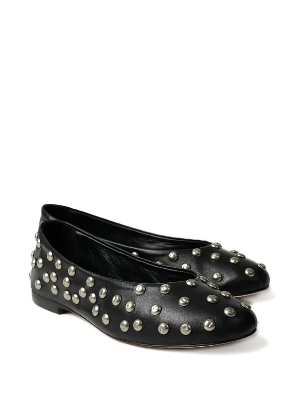 Shop Gimaguas Stud-embellished Ballerina Shoes In Schwarz