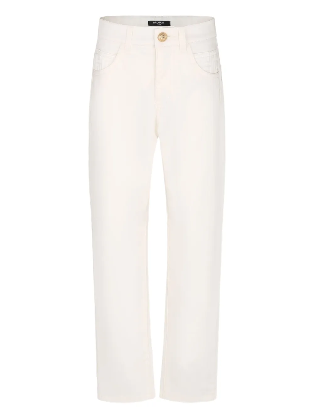 Balmain Kids Straight broek Beige