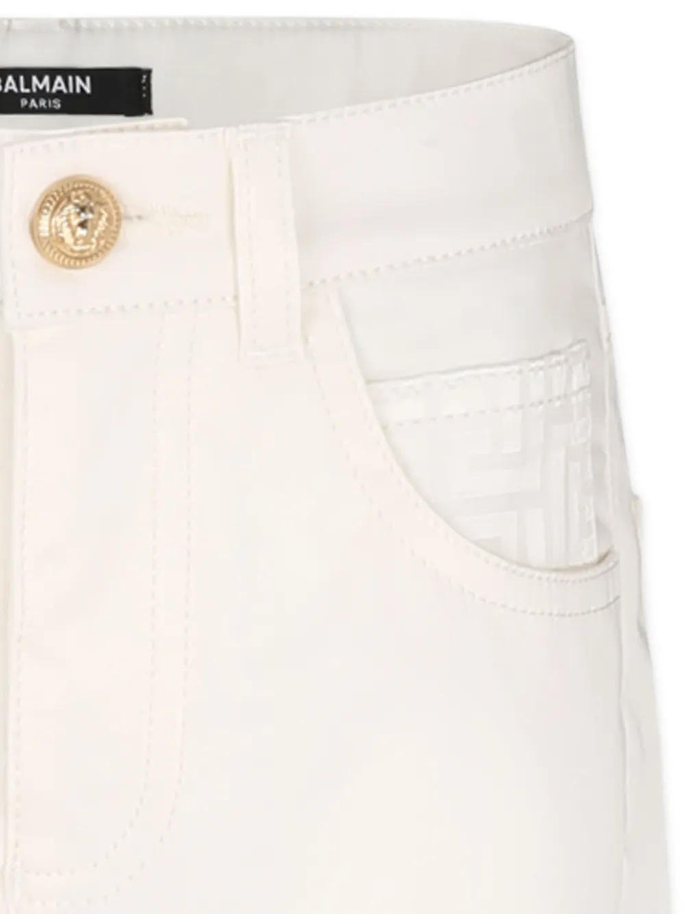 Balmain Kids Straight broek Beige