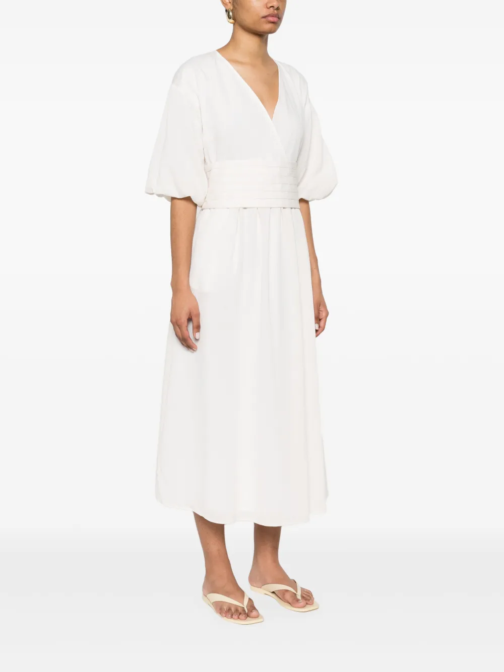 Fabiana Filippi Gestreepte mini-jurk Beige