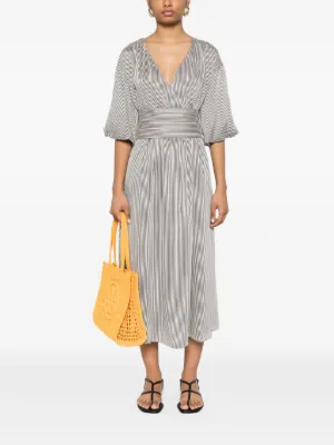 ワンピース FABIANA FILIPPI Woman Dress Rope ABD215F178 1268 Fabiana Filippi - Pleated dress brown - The Corner
