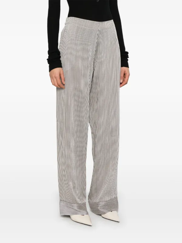 【★大人気★】fabiana filippi ☆ ストライプパンツ Fabiana Filippi ストライプ パンツ | ブラック | FARFETCH JP