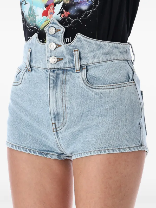 ショートパンツ COPERNI Woman Short Blue DP134F2035 BLU Coperni mid-rise Denim Shorts | Blue | FARFETCH