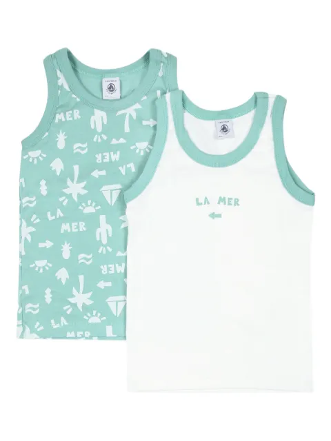 Petit Bateau cotton tank tops (set of two)