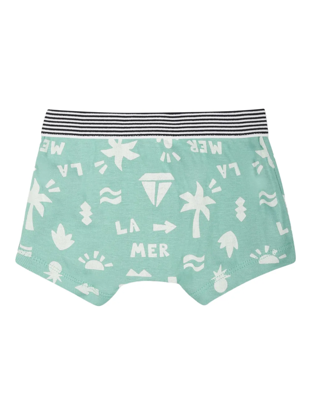 Petit Bateau Printed Cotton Boxers (pack Of Two) In Green