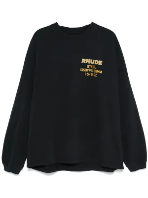 Denim Tears Wreath Long Sleeve T-shirt | Black | FARFETCH RO