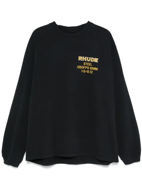 RHUDE text-print long-sleeve T-shirt