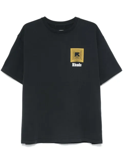 RHUDE Chevron Logo Repeat Tee "Vintage Black"
