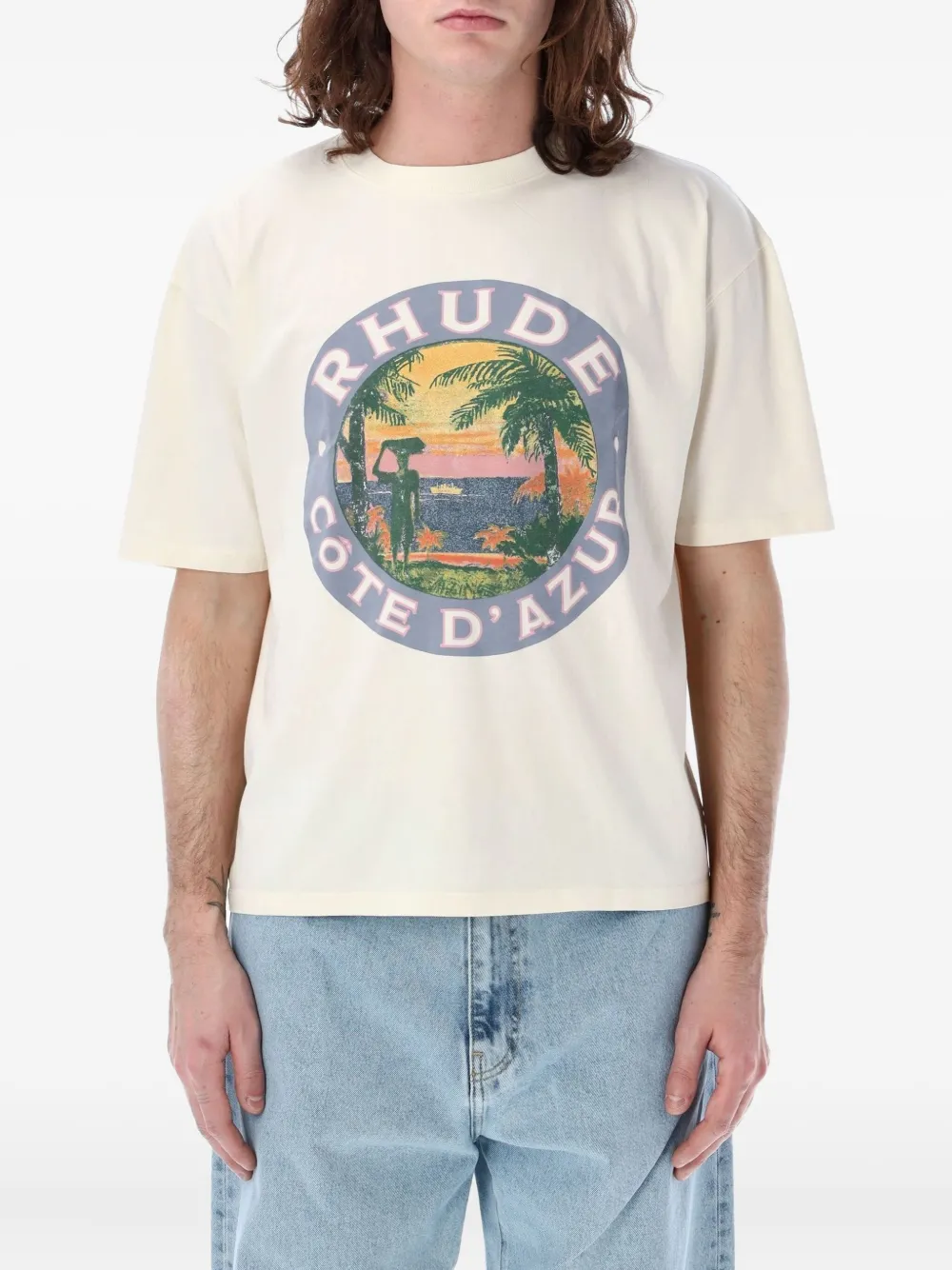 RHUDE graphic-print T-shirt | White | Image 1