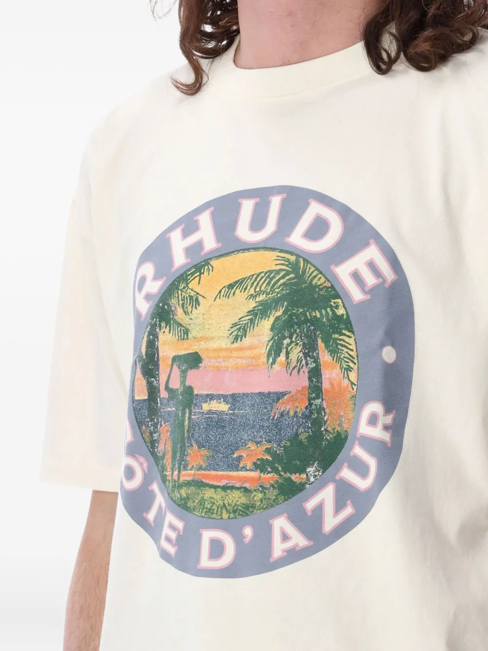RHUDE graphic-print T-shirt | White | FARFETCH