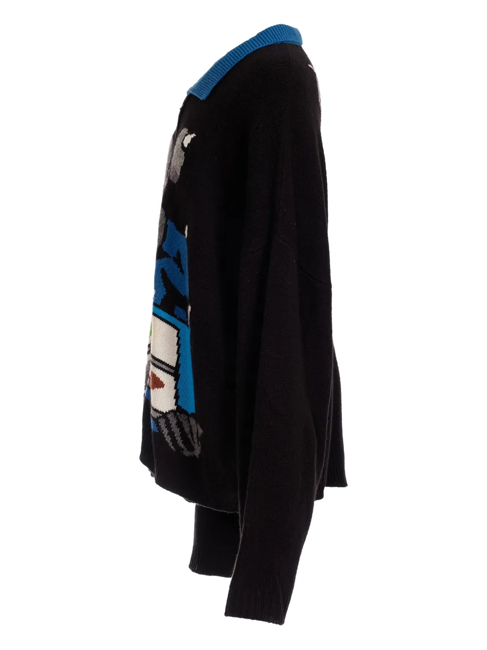 NATASHA ZINKO PATTERNED INTARSIA-KNIT CARDIGAN