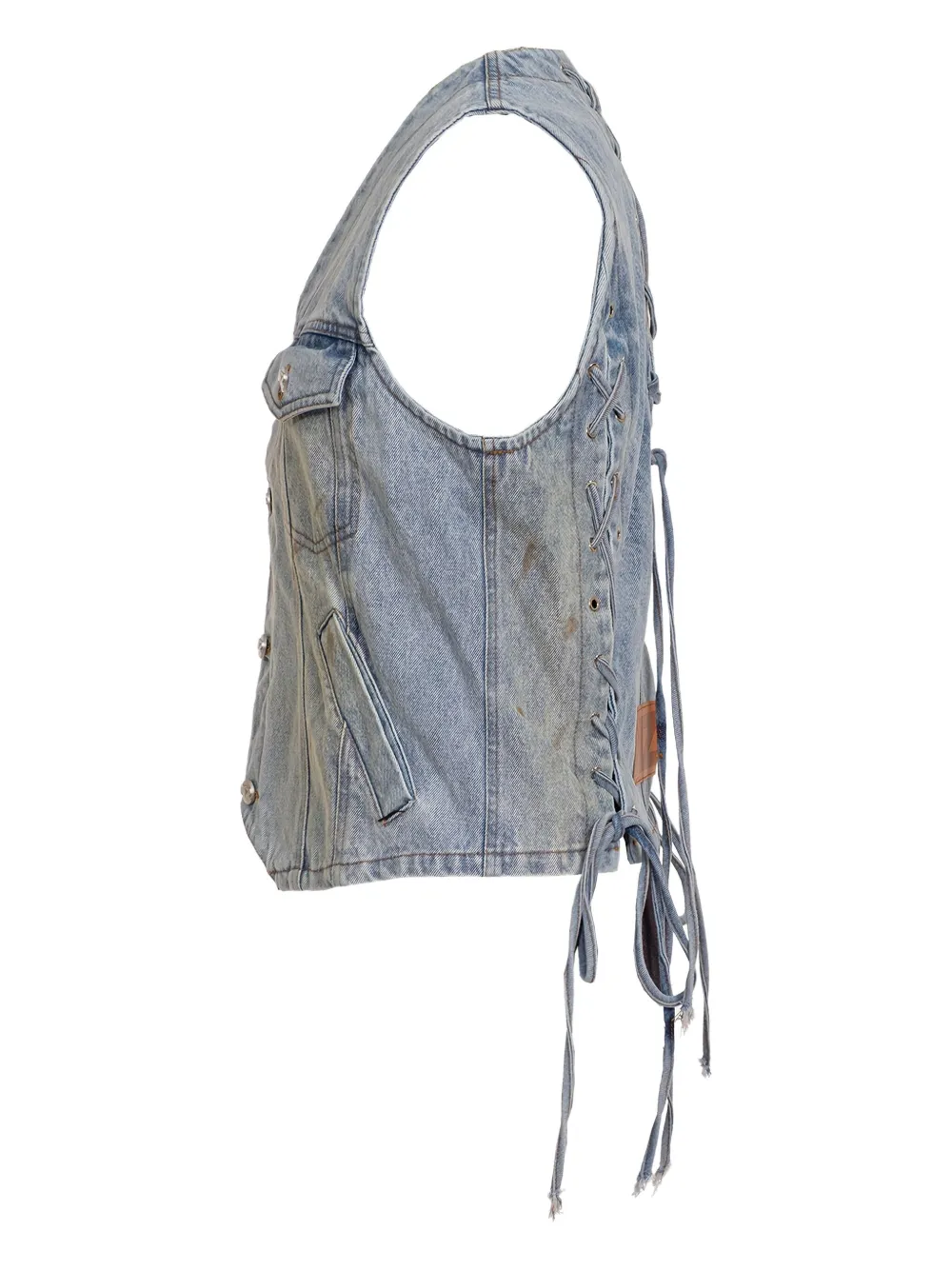 Natasha Zinko Gilet met logopatch Blauw