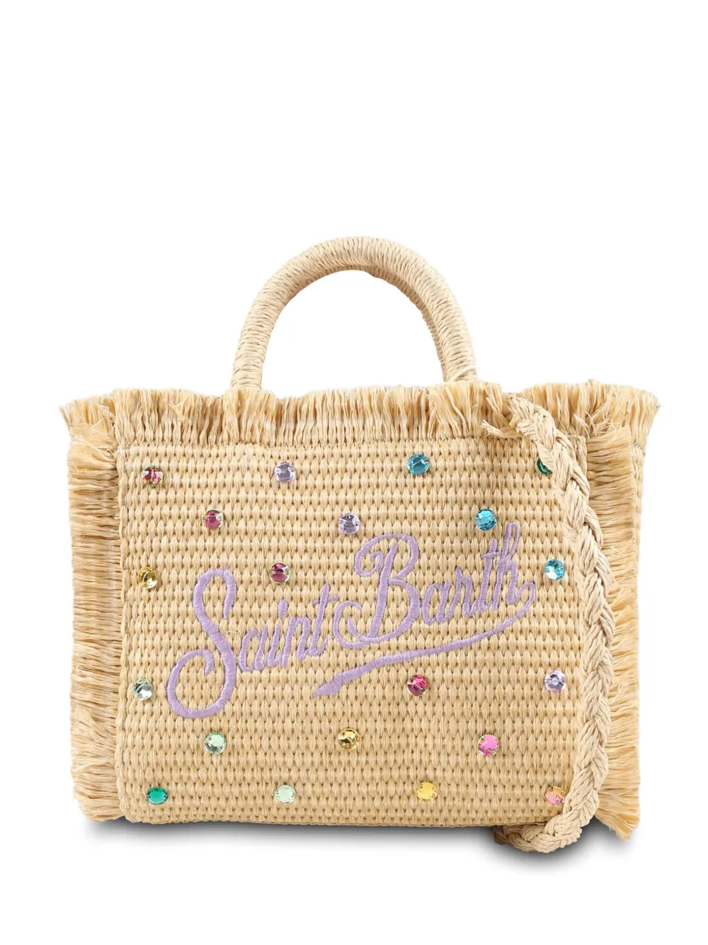 MC2 Saint Barth Kids embroidered-logo shoulder bag Beige