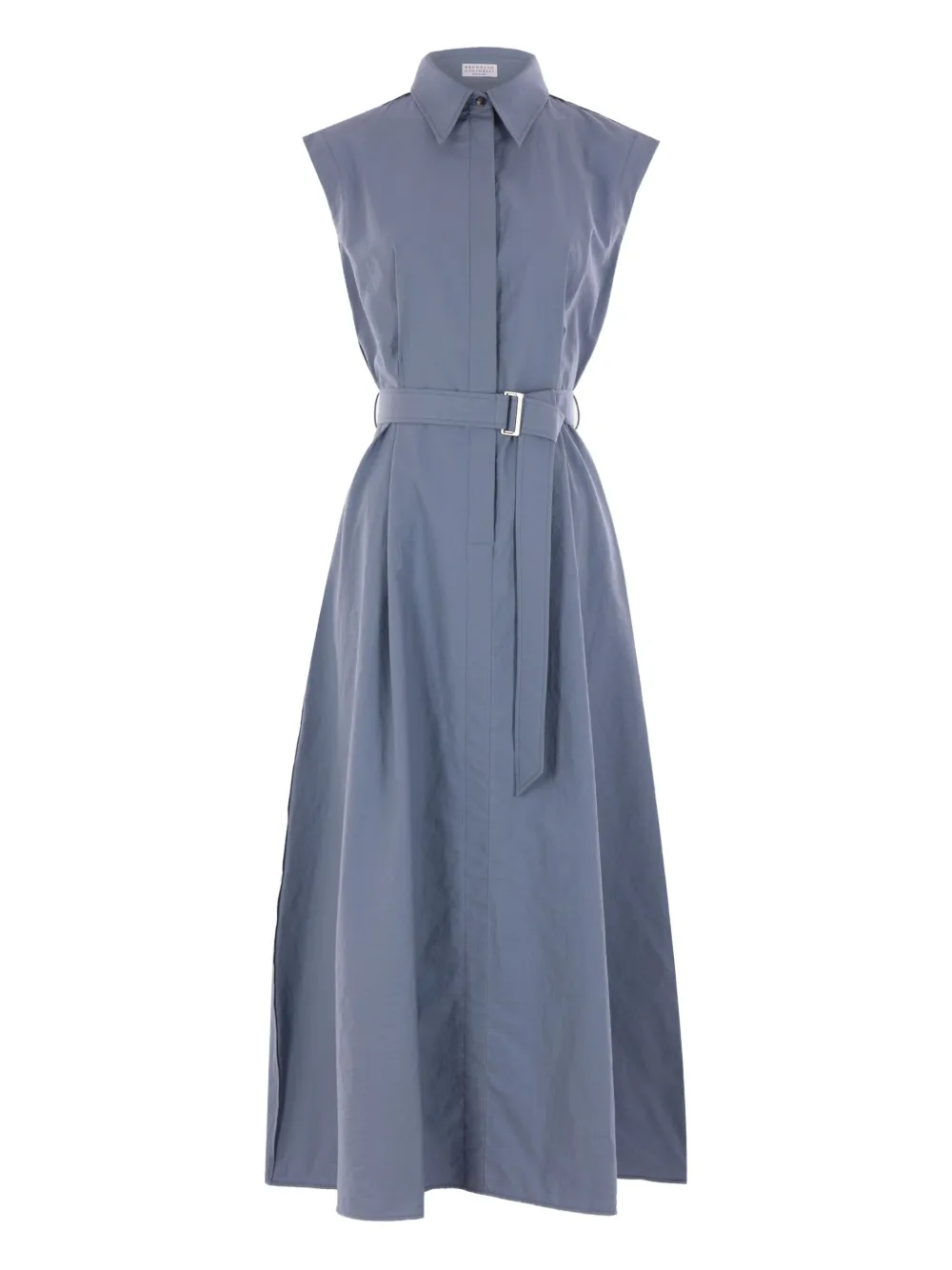 Brunello Cucinelli vestido midi con cinturón | azul | Image 1