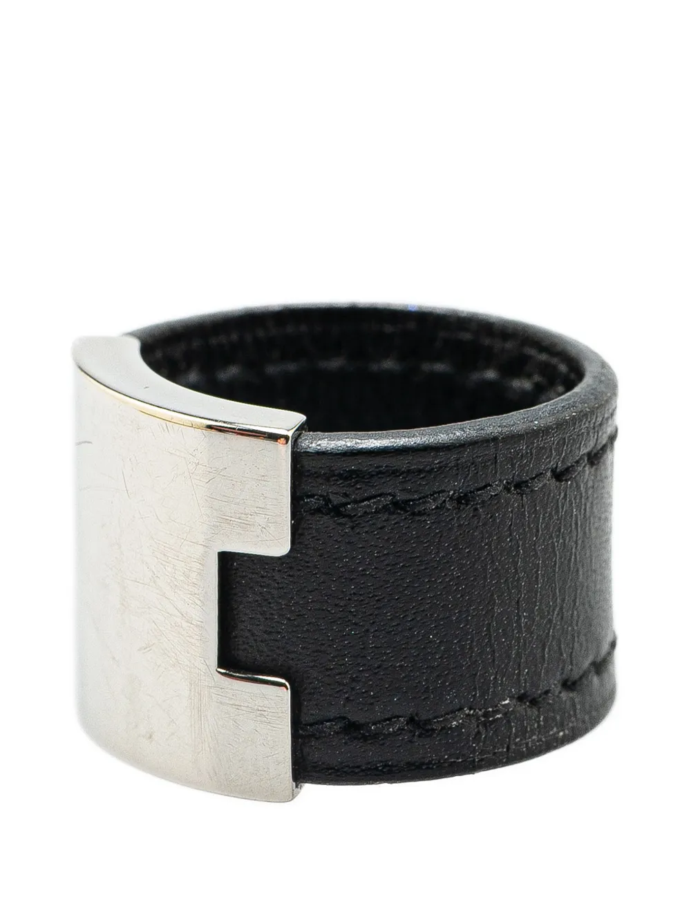 Hermès Pre-Owned anillo Leather and Palladium Plated Lurie 1990-2024 | Image 2