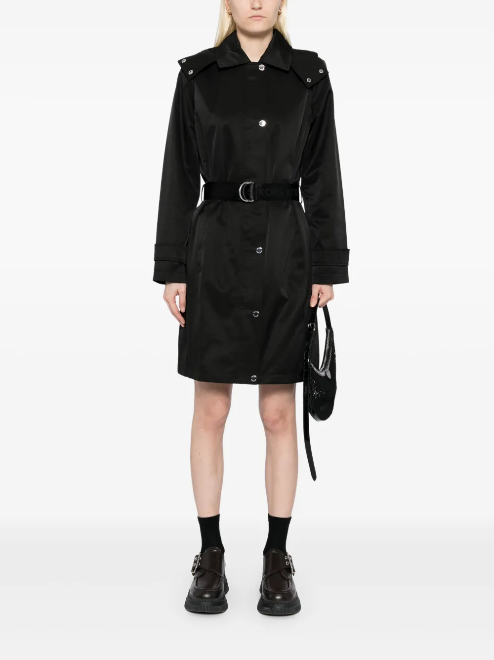 Michael Kors Trenchcoat met ceintuur Zwart