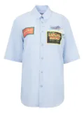 Martine Rose pinstriped shirt - Blue
