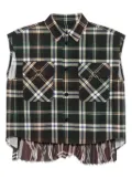 sacai checked shirt - Black