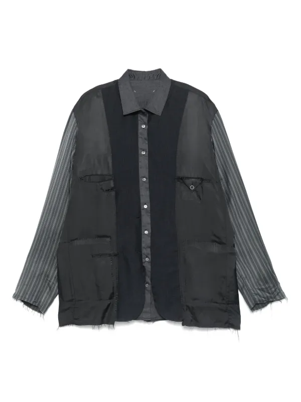 Maison Margiela コントラストスリーブ ジャケット | ブルー | FARFETCH JP
