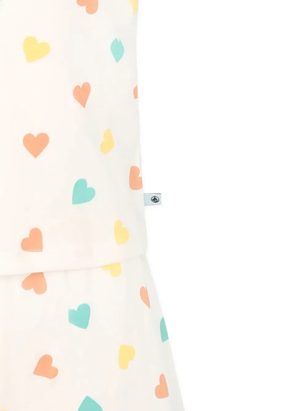 Petit Bateau Pyjama met hartprint Wit