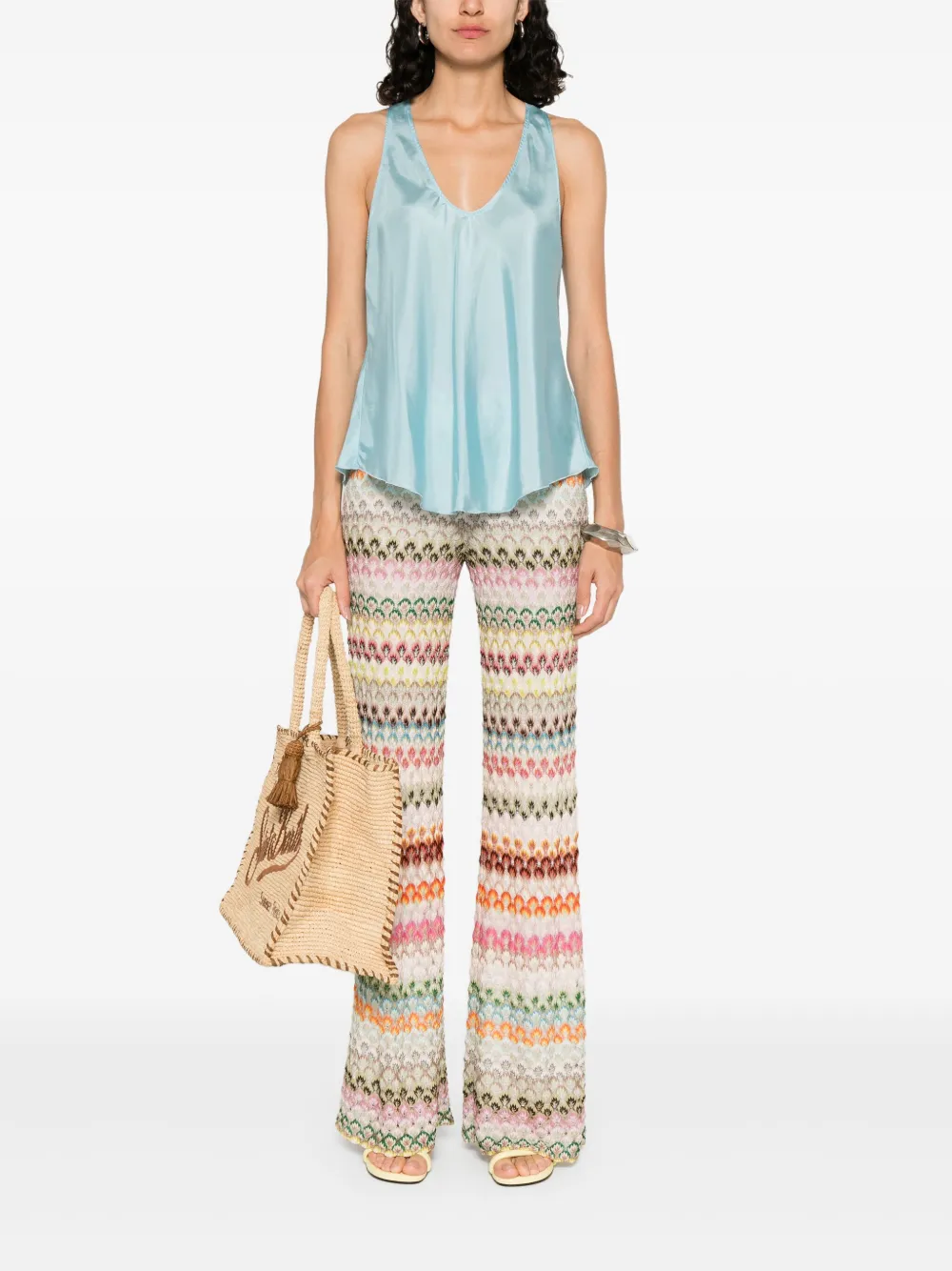 Missoni Gestreepte broek - Groen