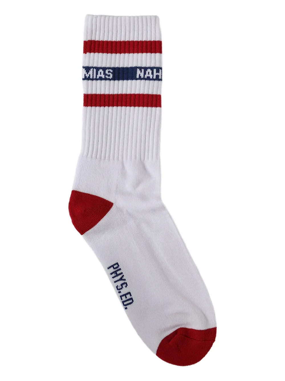 Nahmias striped logo-lettering socks | White | Image 1