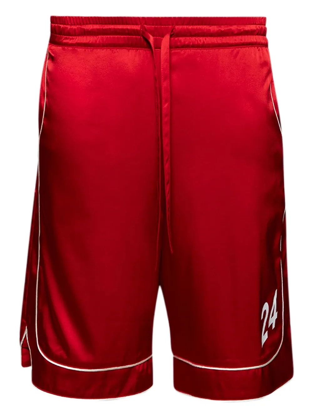 Nahmias Drawstring-waist Silk Shorts In Red