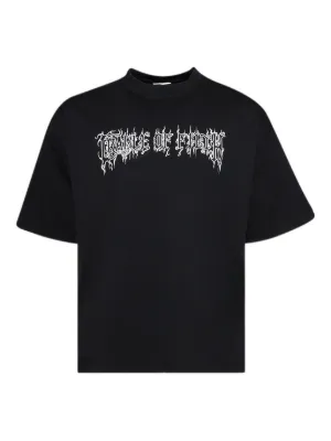 VETEMENTS graphic-print T-shirt | Black | FARFETCH JO