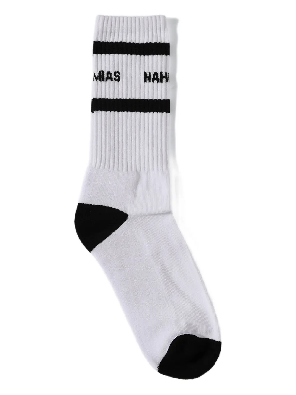 Nahmias striped logo-detail socks | White | Image 1