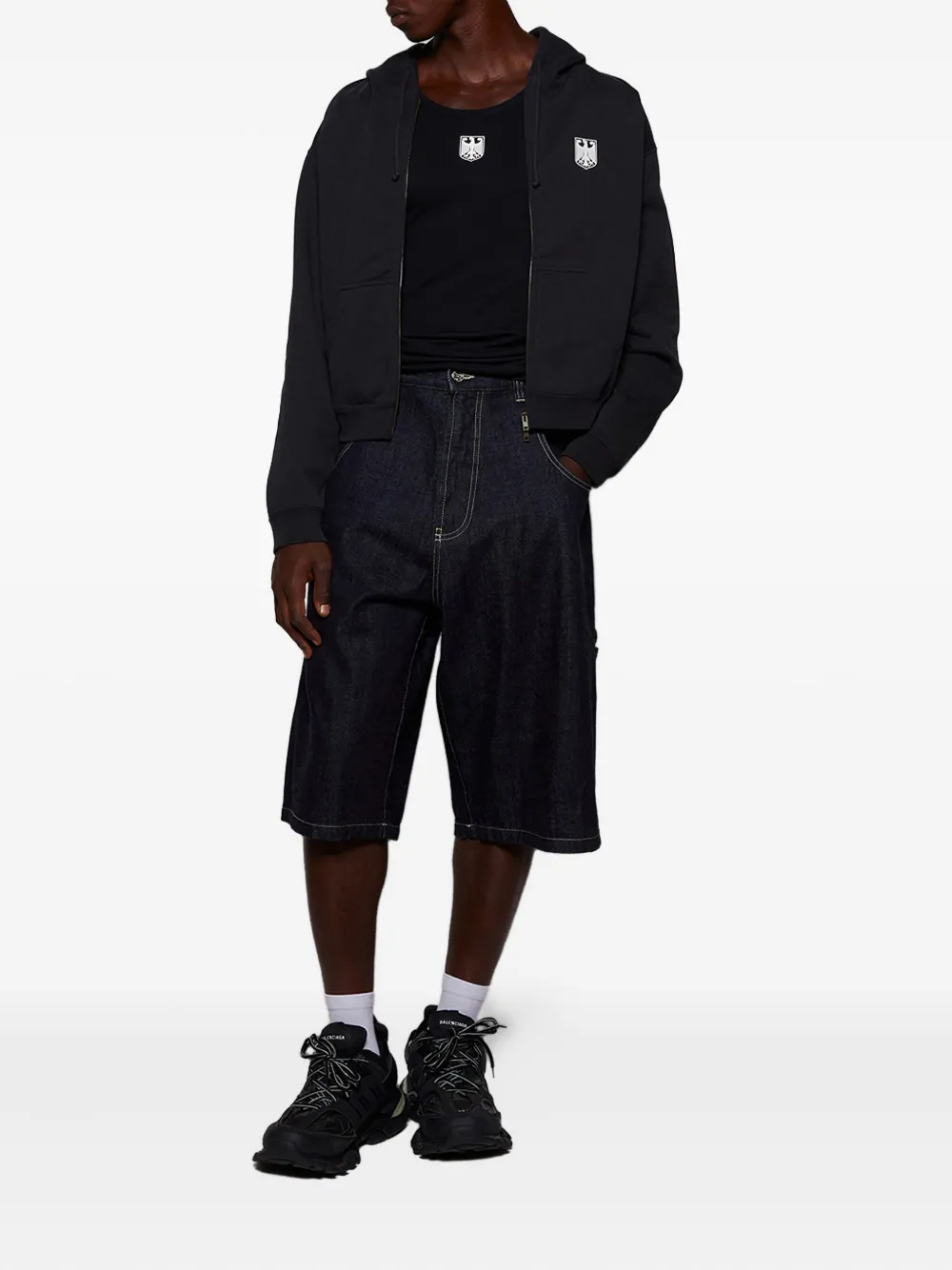 VETEMENTS denim utility shorts - Blauw