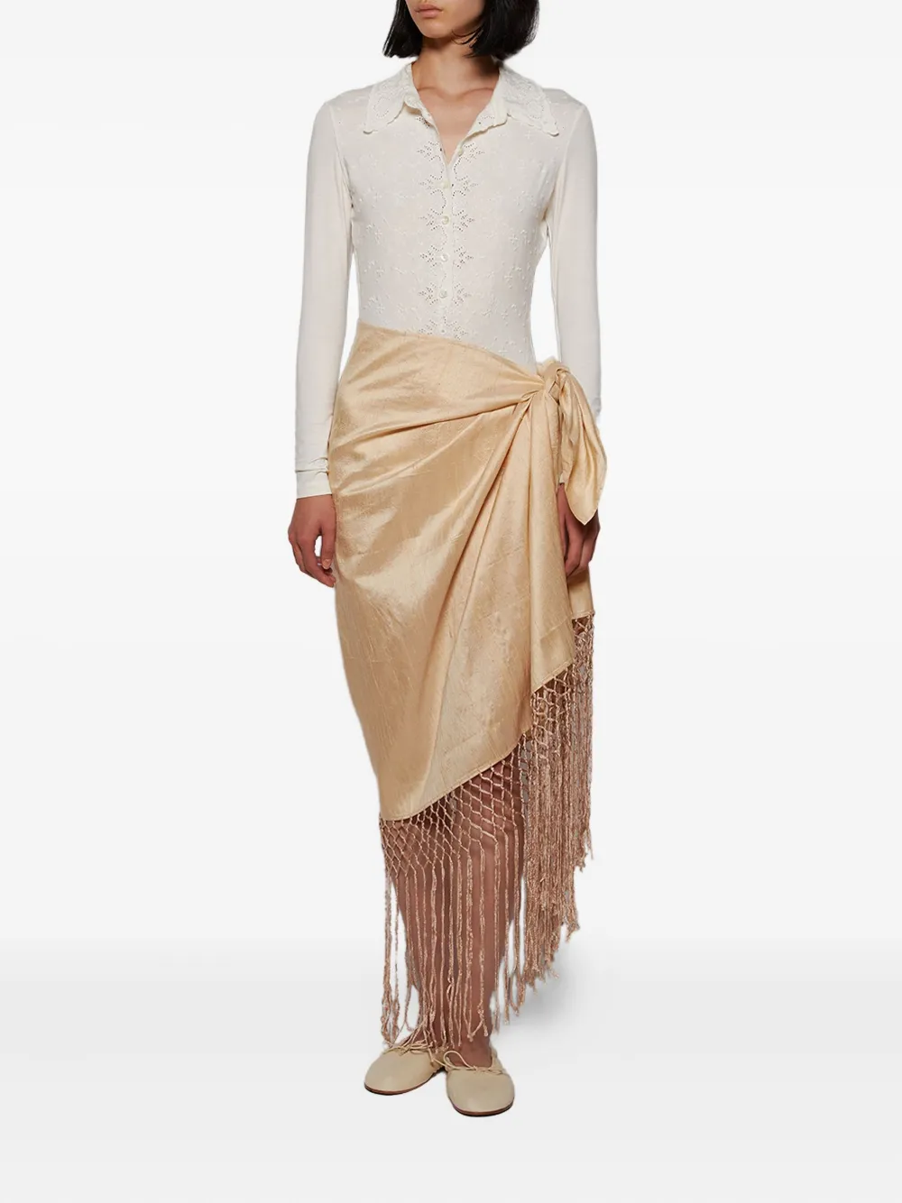 diotima fringed midi skirt | Asymmetric & Draped Skirts | Image 2