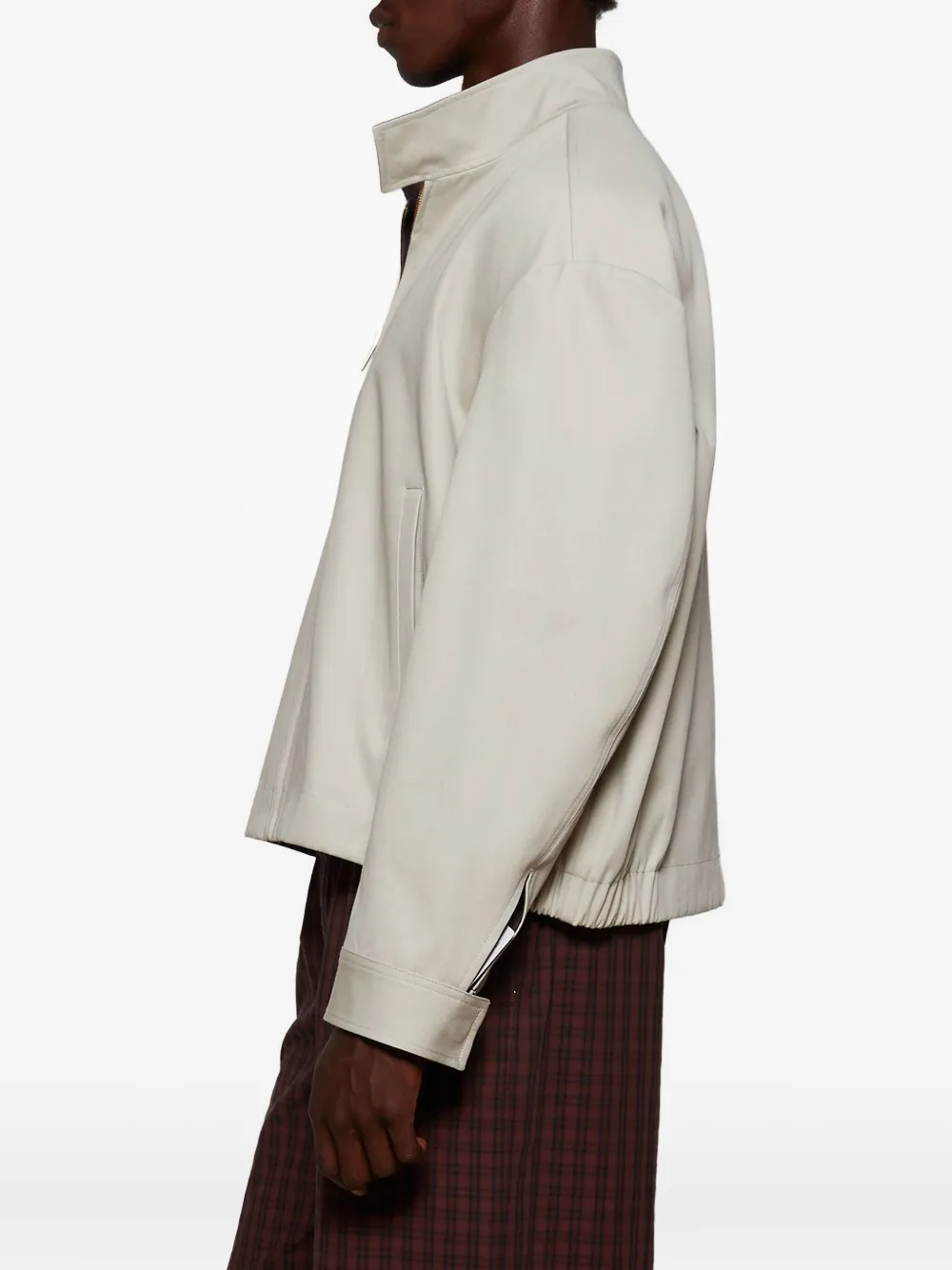 Alexander Wang Omkeerbaar bomberjack met geruit patroon Beige