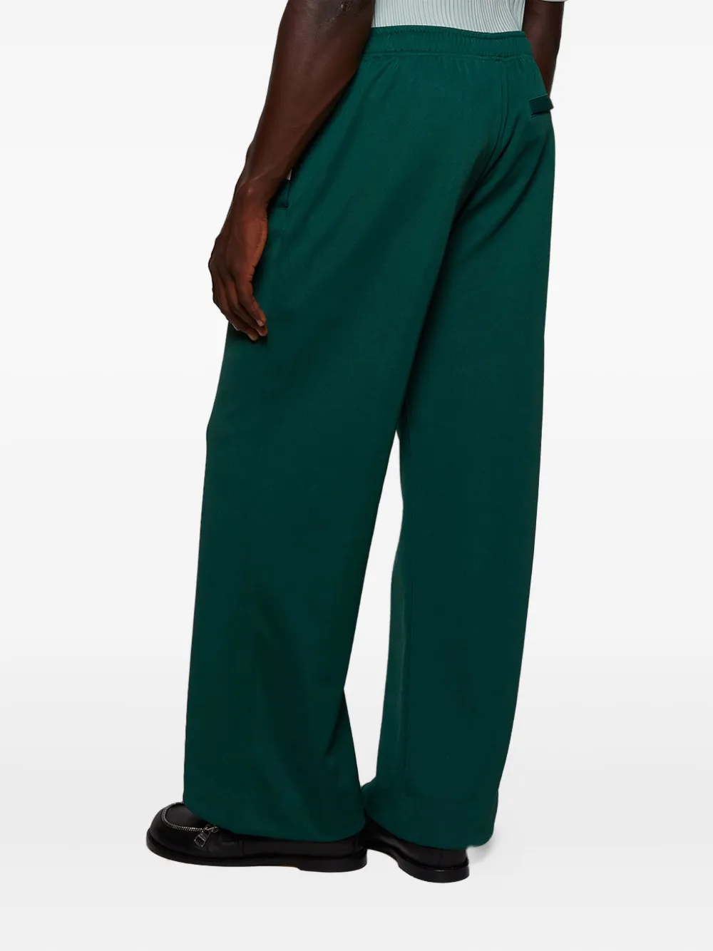 Jw Anderson Logo-appliqué Drawstring Trousers In Green