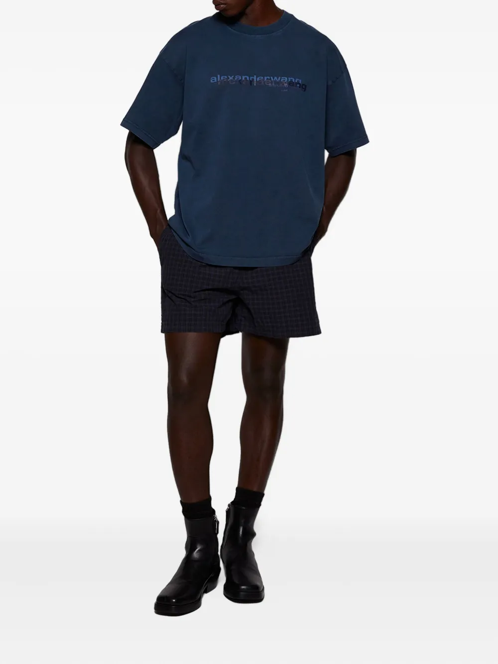 Alexander Wang check-pattern boxer shorts | Track & Running Shorts | Image 2