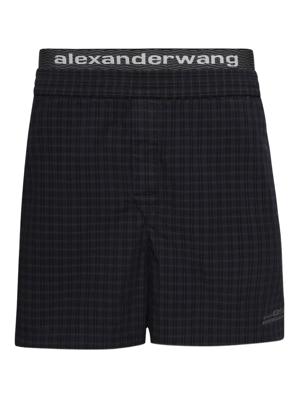 Alexander Wang check-pattern boxer shorts | Black | Image 1