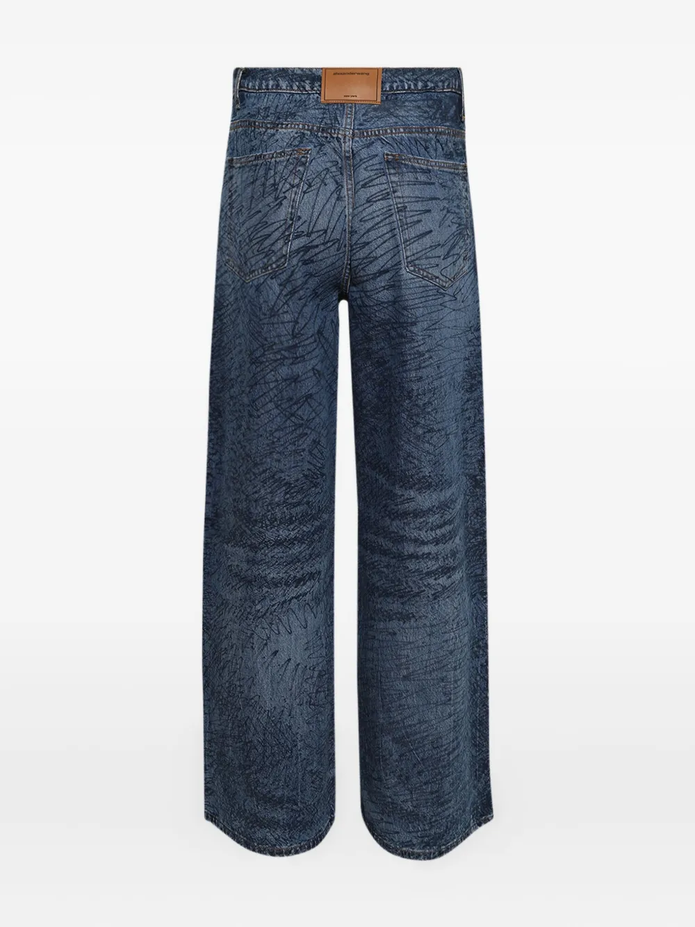 Alexander Wang Logo-patch Jeans In Blue