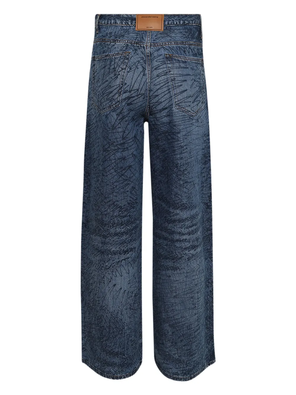 Alexander Wang Jeans met logopatch - Blauw